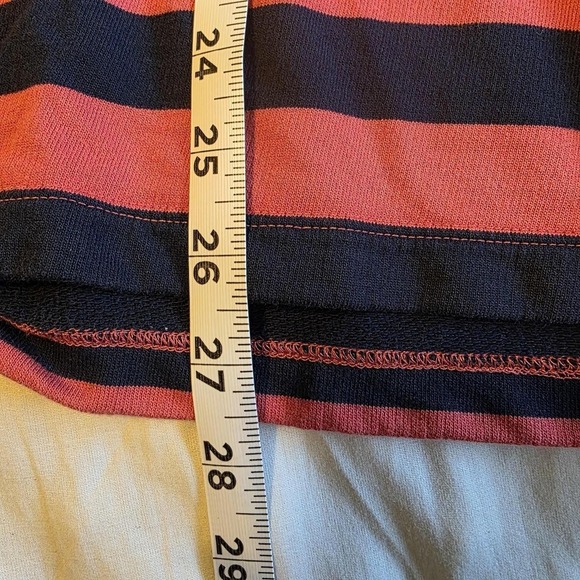 L.L. Bean Men's XL striped long sleeve pullover in red and navy - Picture 7 of 8